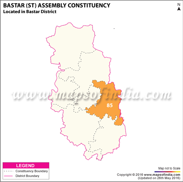 Map of Bastar Assembly Constituency