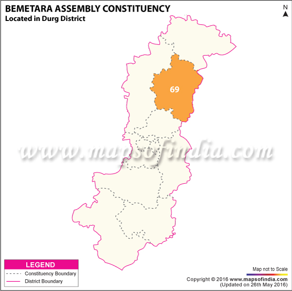 Map of Bemetara Assembly Constituency