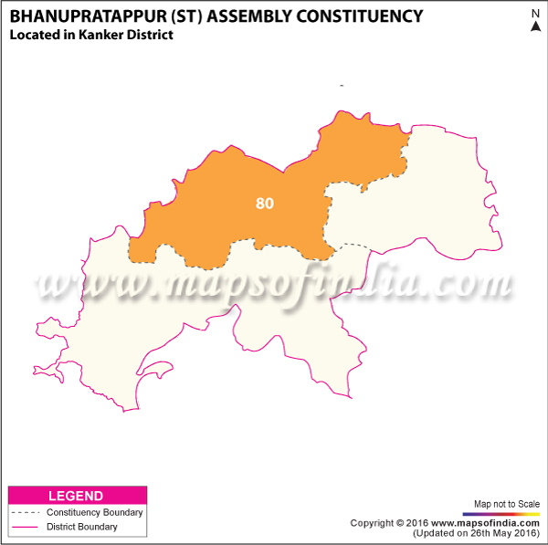 Map of Bhanupratappur Assembly Constituency
