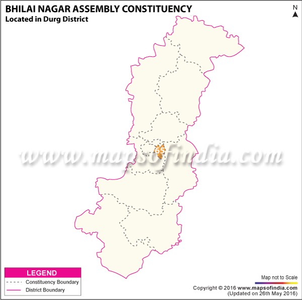 Map of Bhilai Nagar Assembly Constituency