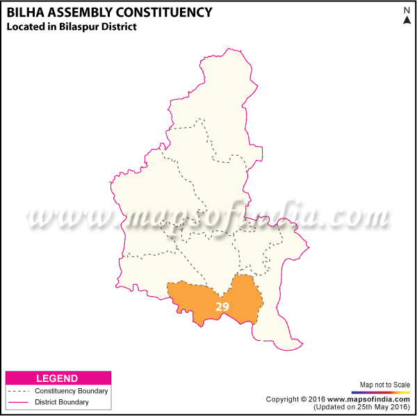 Map of Bilha Assembly Constituency