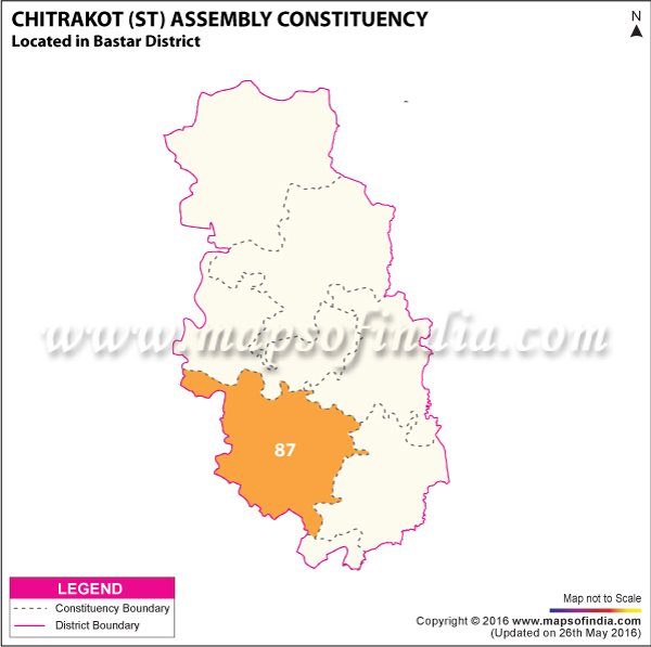 Map of Chitrakot Assembly Constituency