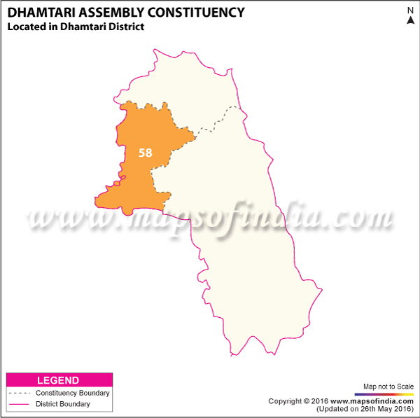 Map of Dhamtari Assembly Constituency
