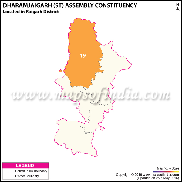 Map of Dharmjaigarh Assembly Constituency