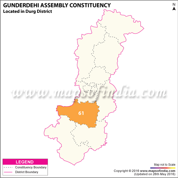 Map of Gunderdehi Assembly Constituency