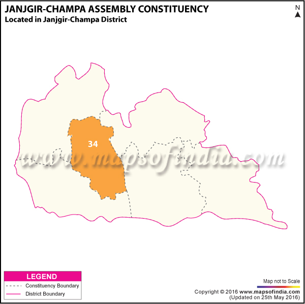 Map of Janjgir Champa Assembly Constituency