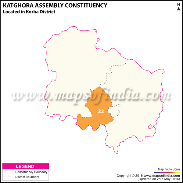Map of Katghora Assembly Constituency