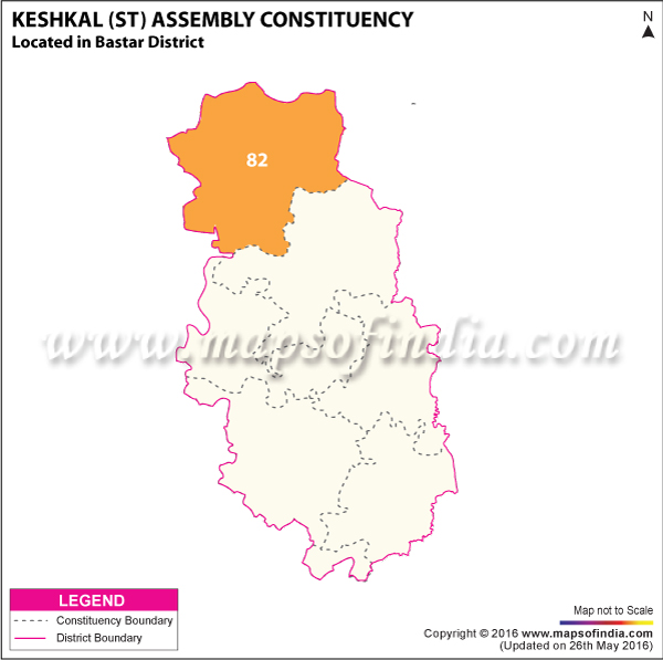 Map of Keshkal Assembly Constituency