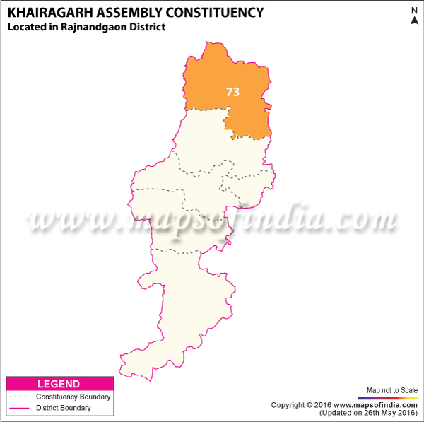 Map of Khairagarh Assembly Constituency