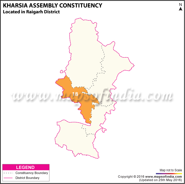 Map of Kharsia Assembly Constituency