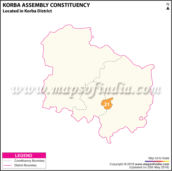 Map of Korba Assembly Constituency