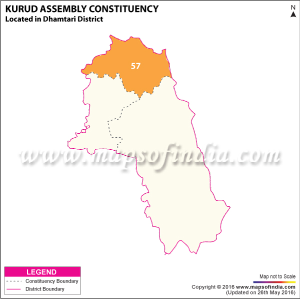 Map of Kurud Assembly Constituency