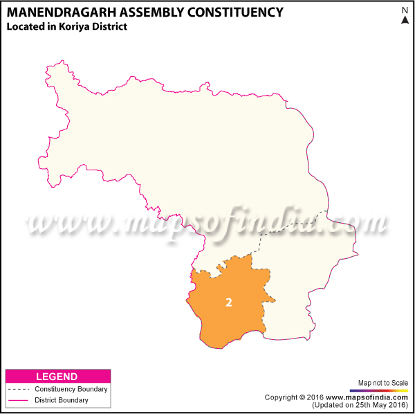Map of Manendragarh Assembly Constituency