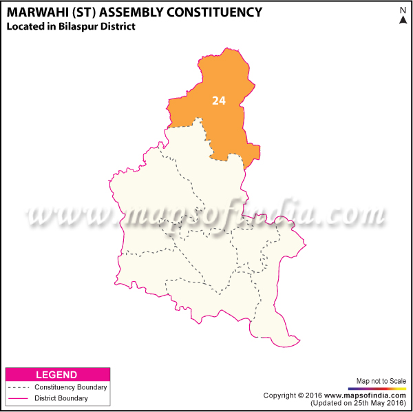 Map of Marwahi Assembly Constituency