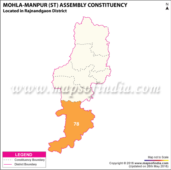 Map of Mohla Manpur Assembly Constituency