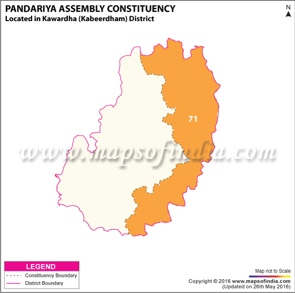 Map of Pandariya Assembly Constituency