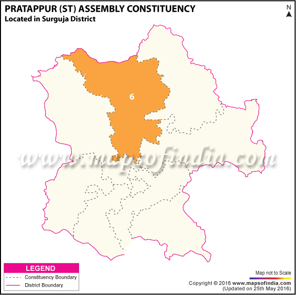 Map of Pratappur Assembly Constituency