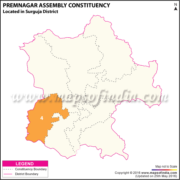 Map of Premnagar Assembly Constituency