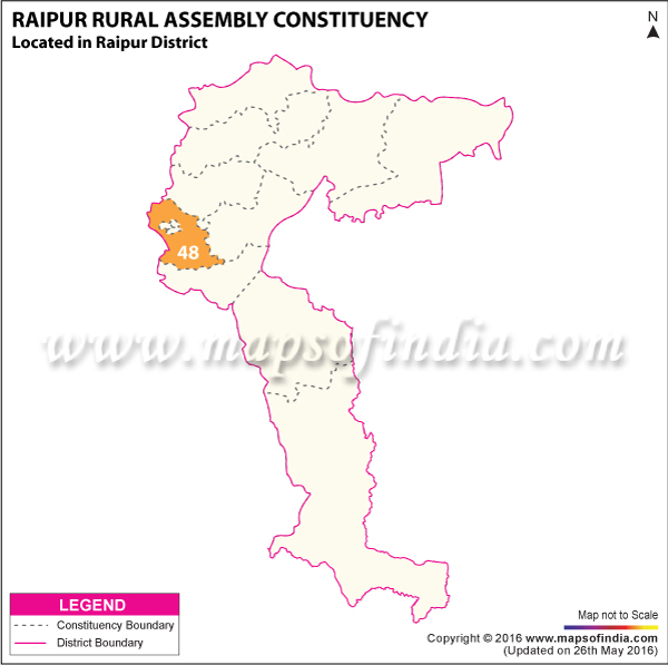 Map of Raipur Rural Assembly Constituency