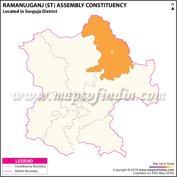Map of Ramanujganj Assembly Constituency