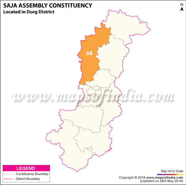 Map of Saja Assembly Constituency