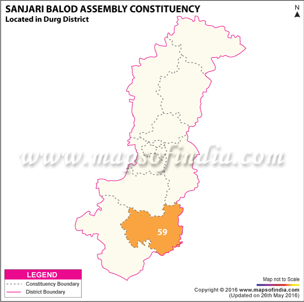 Map of Sanjari Balod Assembly Constituency