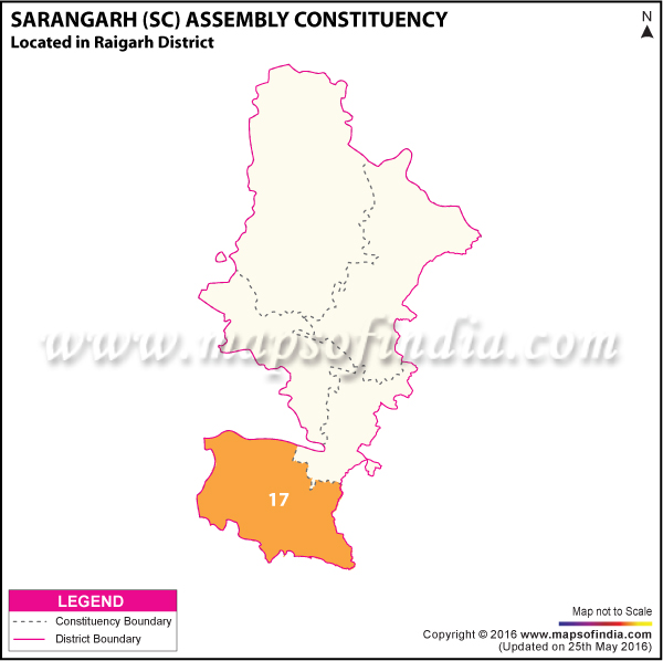 Map of Sarangarh Assembly Constituency