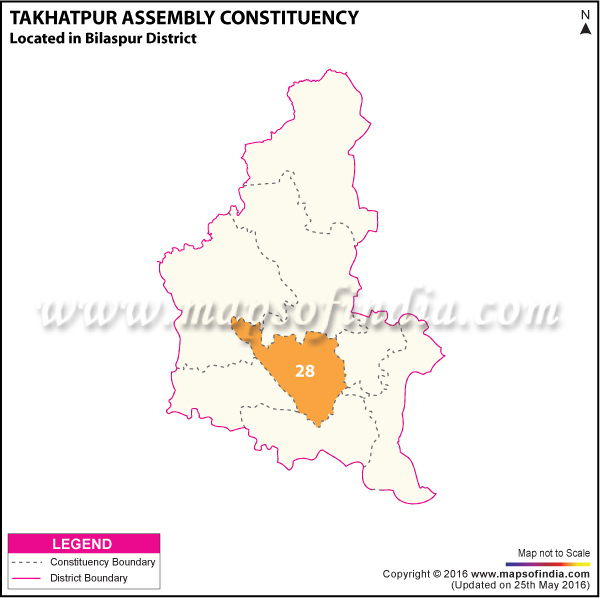 Map of Takhatpur Assembly Constituency