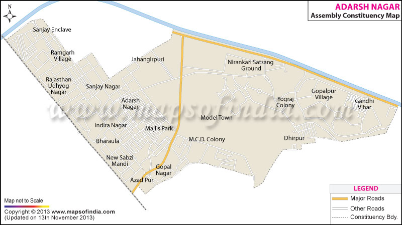  Contituency Map of Adarsh Nagar