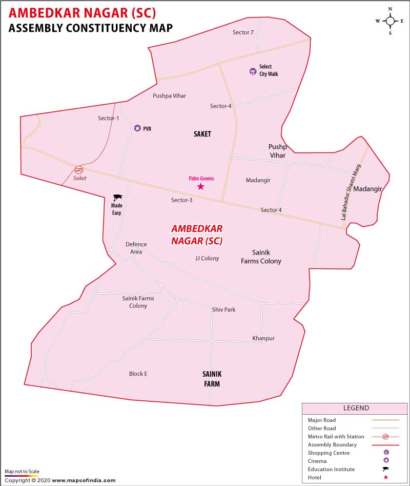  Contituency Map of Ambedkar Nagar 2020