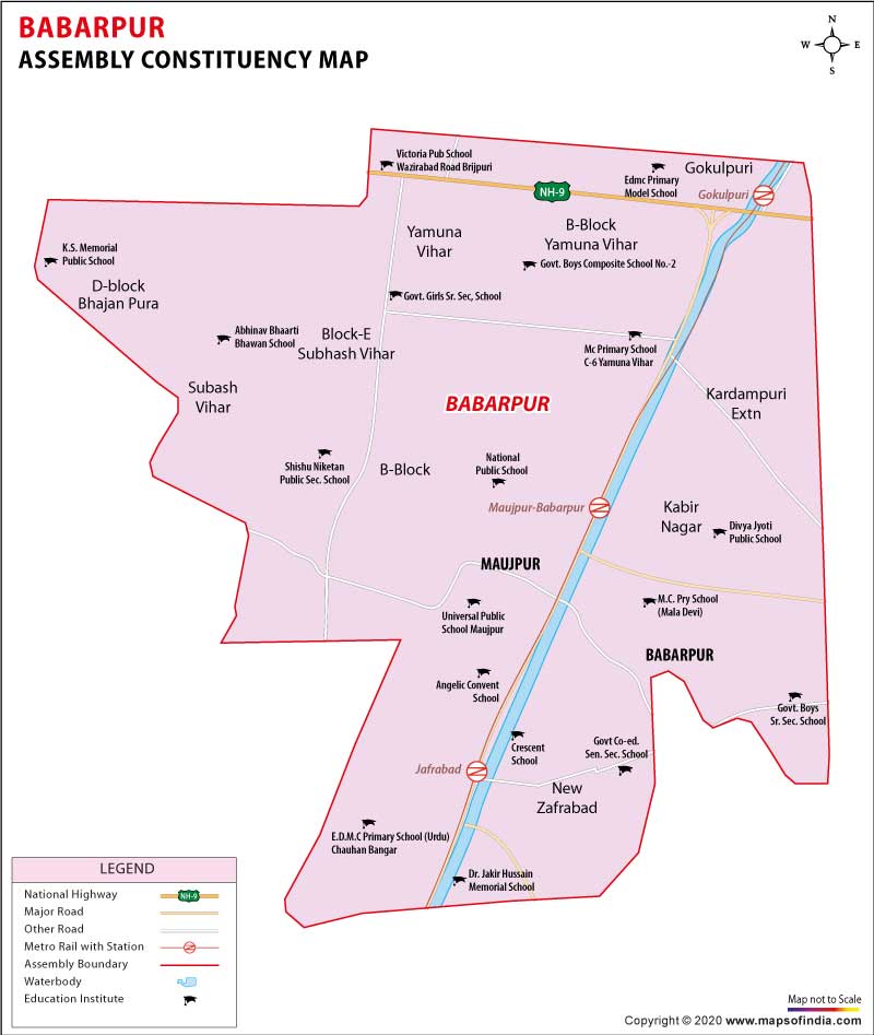 Constituency Map of Babarpur 2020