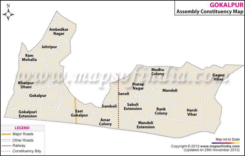 Map of Gokalpur Assembly Constituency