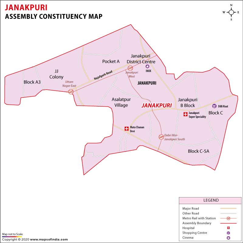  Contituency Map of Janak Puri 2020