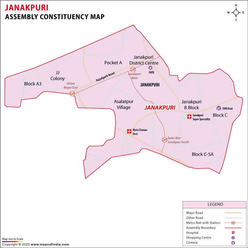  Contituency Map of Janak Puri 2025