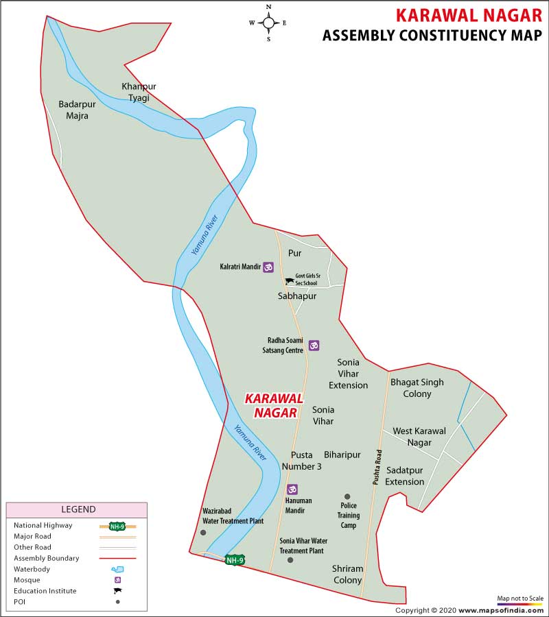 Contituency Map of Karawal Nagar 2020