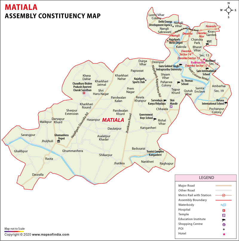  Contituency Map of Matiala 2020