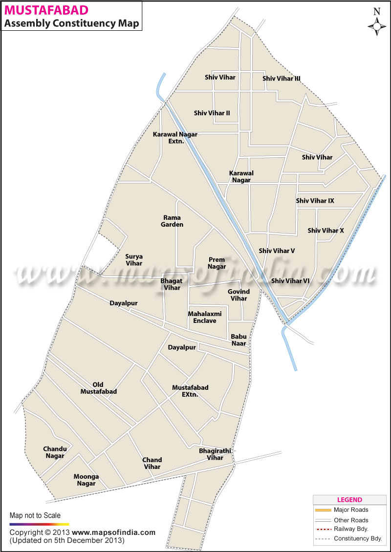 Map of Mustafabad Assembly Constituency
