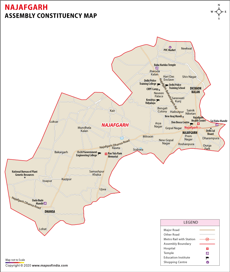  Contituency Map of Najafgarh 2020