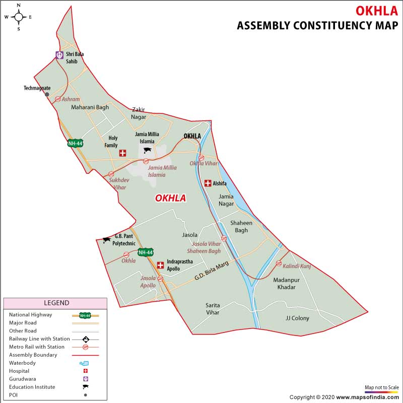  Contituency Map of Okhla 2025
