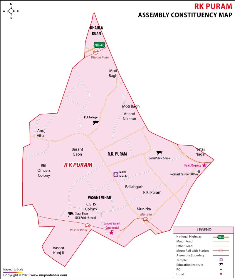 Map of R K Puram Assembly Constituency 2025