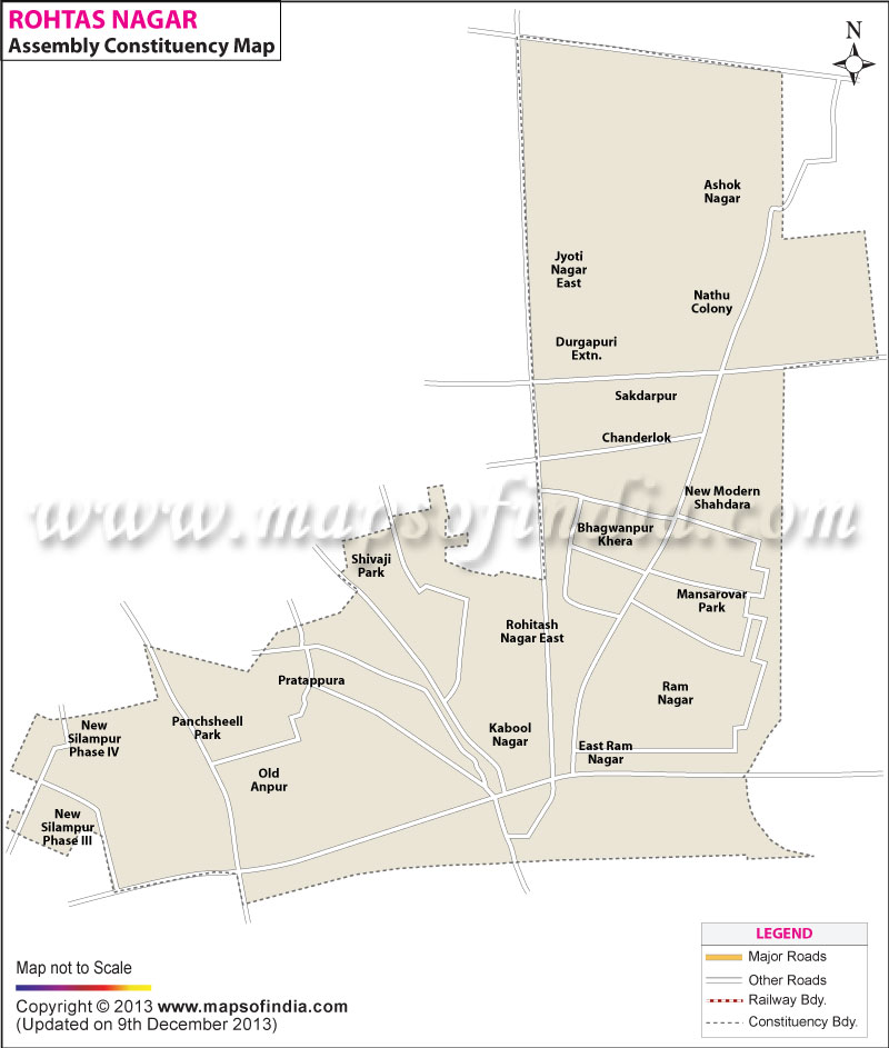 Map of Rohtas Nagar Assembly Constituency