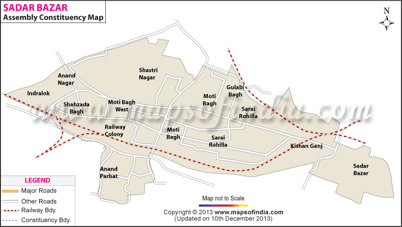 Map of Sadar Bazar Assembly Constituency