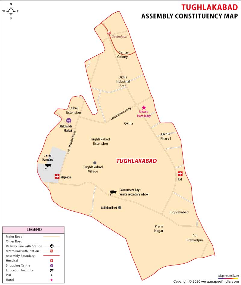  Contituency Map of Tughlaqabad 2020