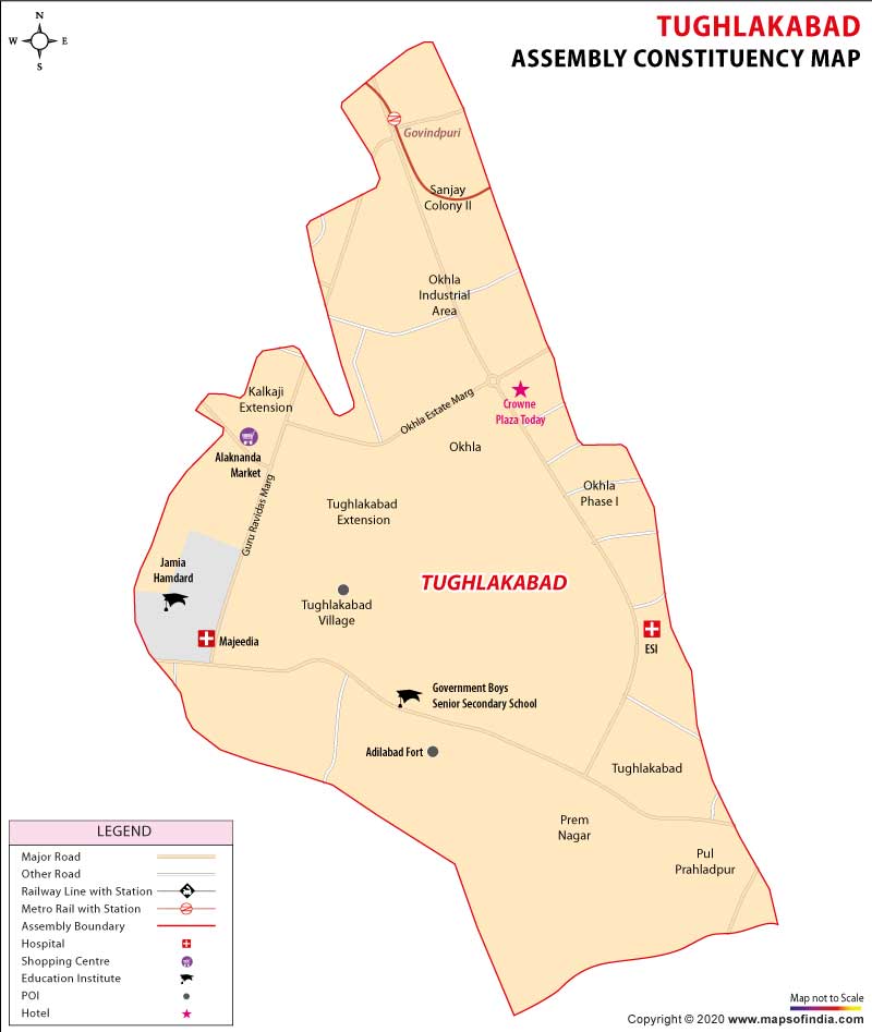  Contituency Map of Tughlaqabad 2025