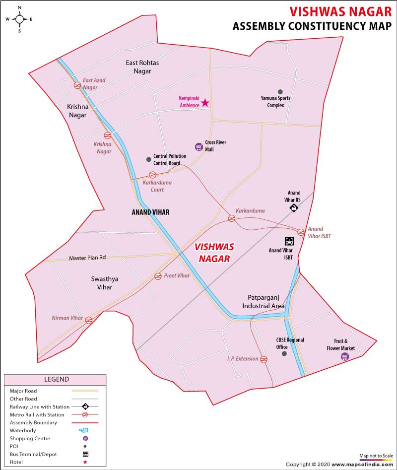  Contituency Map of Vishwash Nagar 2020