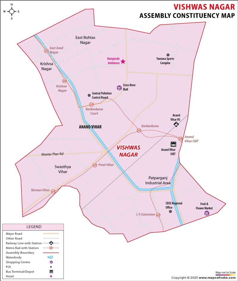  Contituency Map of Vishwash Nagar 2025