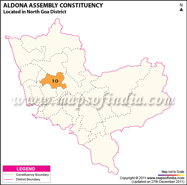 Assembly Constituency Map of Aldona