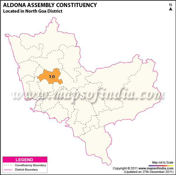 Assembly Constituency Map of Aldona Assembly Constituency Map of Aldona