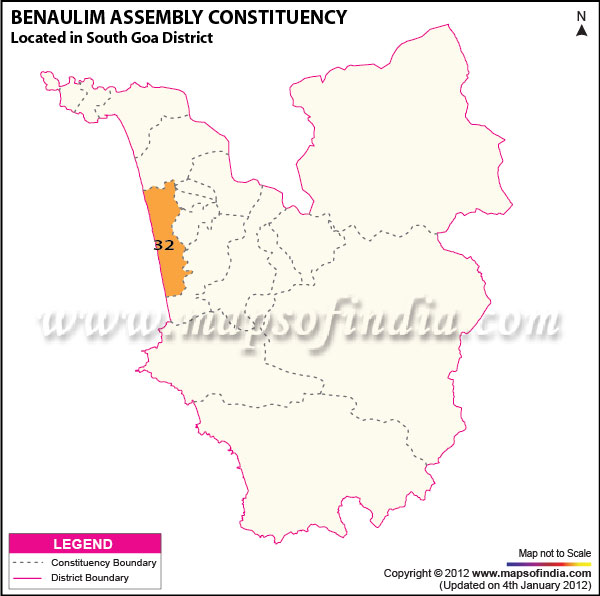 Assembly Constituency Map of Benaulim