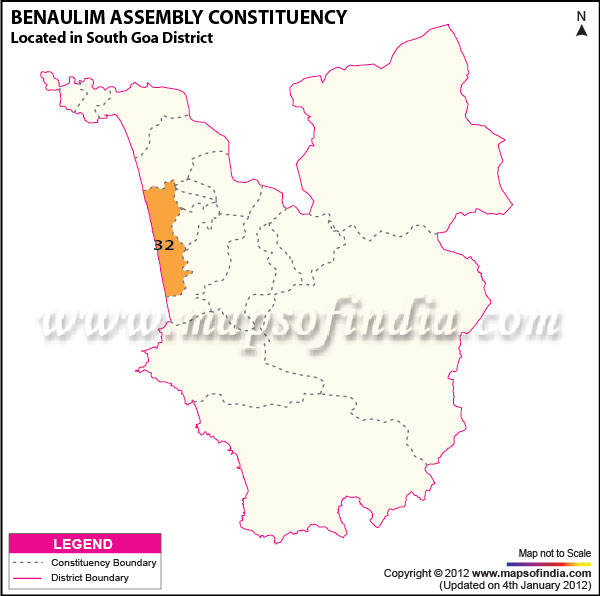 Assembly Constituency Map of Benaulim Assembly Constituency Map of Benaulim